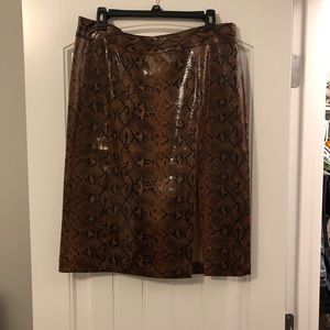 Express snake print pencil skirt